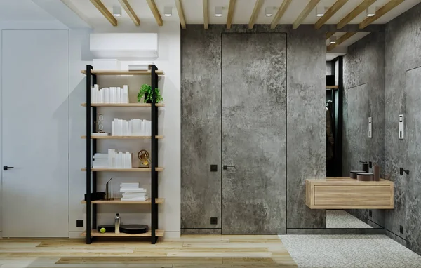 Modern Loft Stijl Appartement Interieur Prive Huis — Stockfoto