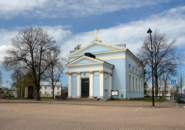 Luteránský kostel "johanneksen kirkko" ve městě hamina — Stock fotografie