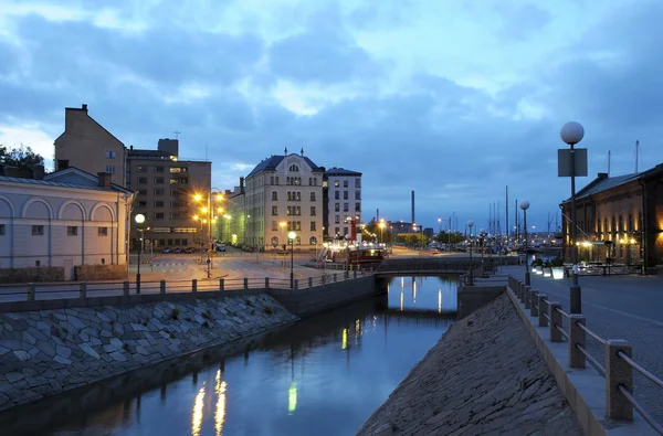 Helsinki gece görünümü — Stok fotoğraf