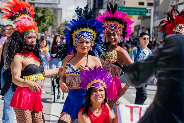 Mass Attendance Bogota Lgbt March Thousands People Attended Commemorate Lgbt — Stockfoto