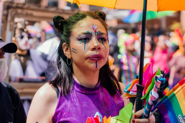 Mass Attendance Bogota Lgbt March Thousands People Attended Commemorate Lgbt — Stockfoto