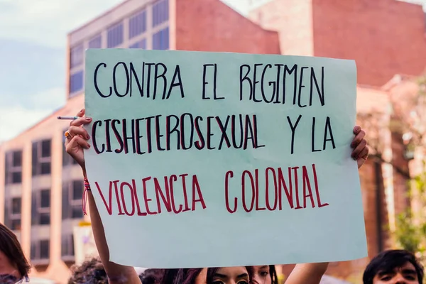 Μαζική Συμμετοχή Στην Bogota Λοατ Μάρτιος Χιλιάδες Άνθρωποι Παρακολούθησαν Για — Φωτογραφία Αρχείου