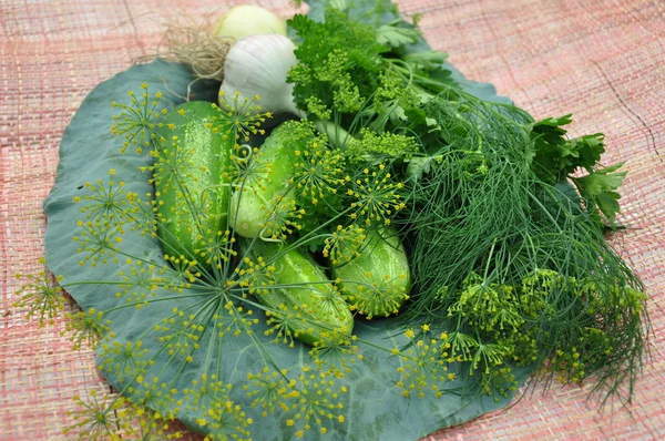 Natureza morta de verduras . — Fotografia de Stock