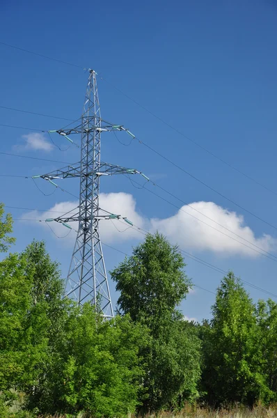 Iron electric pole in the sky. — Stock Photo, Image