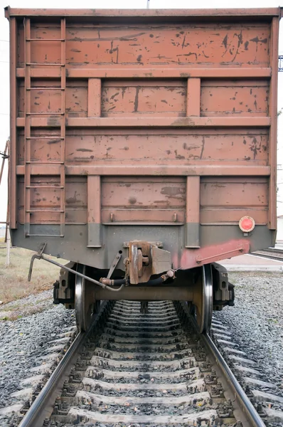 Laatste auto van de trein. — Stockfoto