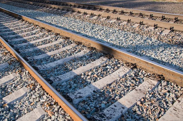 Rails and sleepers. — Stock Photo, Image