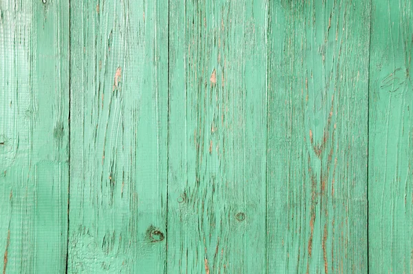 Green wooden fence. — Stock Photo, Image