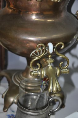 antika bakır semaver.