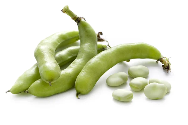 Broad beans or fava beans — Stock Photo, Image