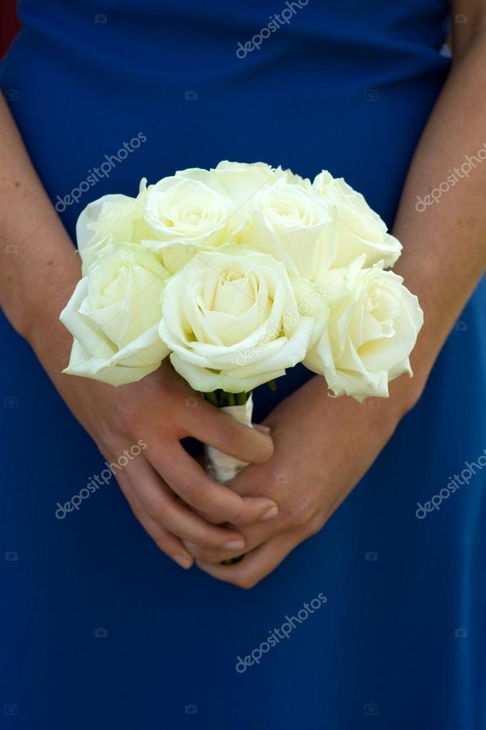 white rose bouquet bridesmaids
