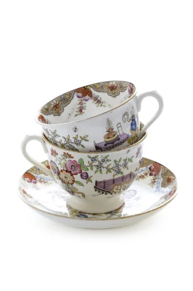 Vintage tea cups — Stock Photo, Image