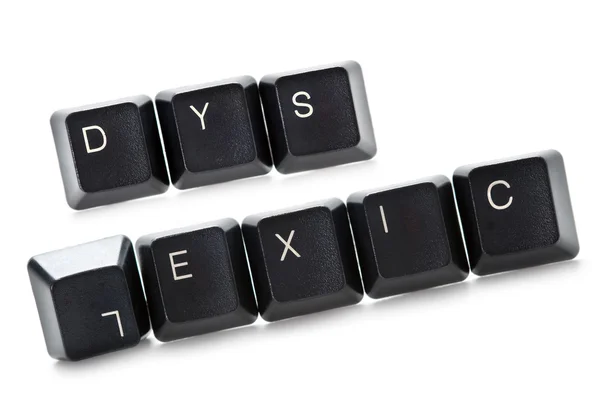Изолированные дислексические ключи компьютера — стоковое фото