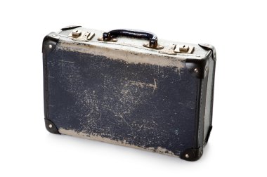 Well worn vintage suitcase clipart