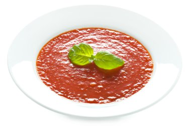 beyaz izole domates çorbası