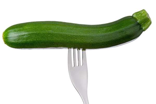 Courgette or zucchini on white — Stock Photo, Image