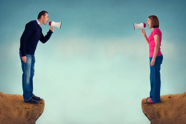 Concepto de conflicto hombre-mujer — Foto de Stock