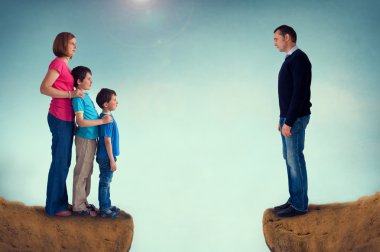 divorce concept family separation clipart