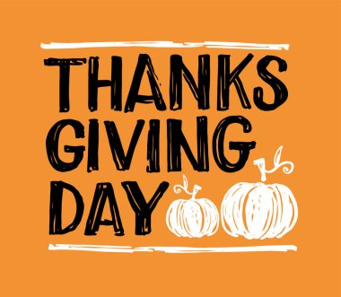 Şükret! Elle çizilmiş Şükran Günü harfleri tipografi posteri. Kartpostal, simge, logo ya da rozet için dokulu arkaplanlı Şükran Günü mesajınız kutlu olsun. Vektör vintage biçimi kaligrafi EPS10