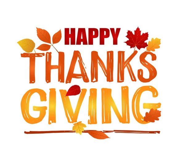 Dankjewel Met Hand Getekend Thanksgiving Letters Typografie Poster Fijne Thanksgiving — Stockvector