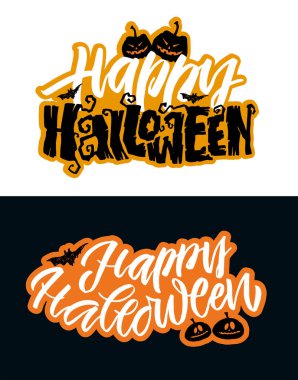 Cadılar bayramın kutlu olsun. Güzel el çizimi karalama harfleri. Cadılar Bayramı partisi, şeker mi şaka mı? Poster, web, afiş, tişört tasarımı için harf sanatı.