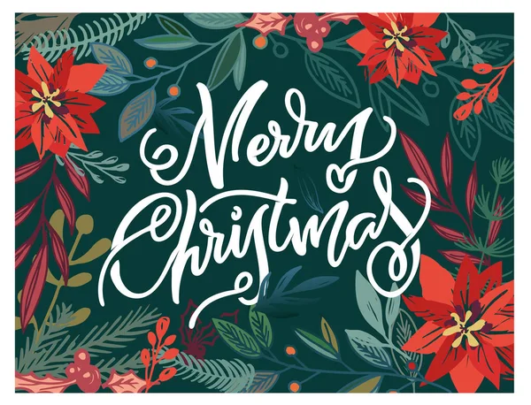 Καλά Χριστούγεννα Και Ευτυχισμένο Νέο Έτος Χαριτωμένο Κάρτα Αφίσα Διακοπών — Διανυσματικό Αρχείο