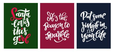 Mega set! Noel sözü. Kış Xmas sloganı. El çizimi kaligrafik harfler. Davetiye tasarımı için ilham verici bir metin. Vektör illüstrasyonu