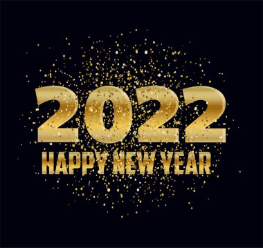 2022 mutlu yeni yıl sembolü tasarımı. Mutlu yıllar 2022 metin tasarımı. 2022 iş günlüğünün kapağı. Broşür tasarım şablonu, kart, afiş. Vektör illüstrasyonu.