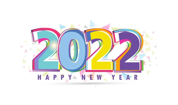 2022 Heureux Nouveau Design Symbole Année Bonne Année 2022 Conception — Image vectorielle