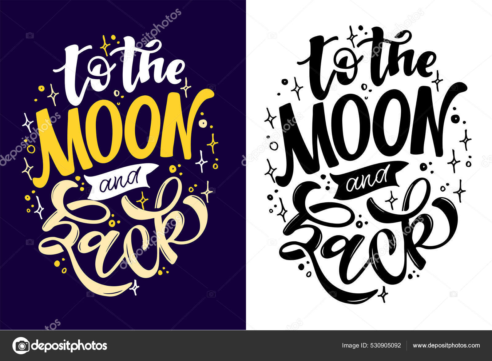 Motivação Mão Drawm Doodle Lettering Cartão Postal Etiqueta Letras Para ...