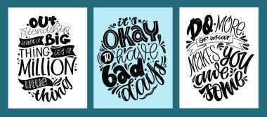 Motivasyon el çizilmiş yaşam hakkında bir poster. Poster, afiş, tişört tasarımı için harf sanatı.