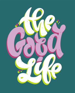 Hayatla ilgili güzel kartpostallar. Poster, tişört tasarımı. 