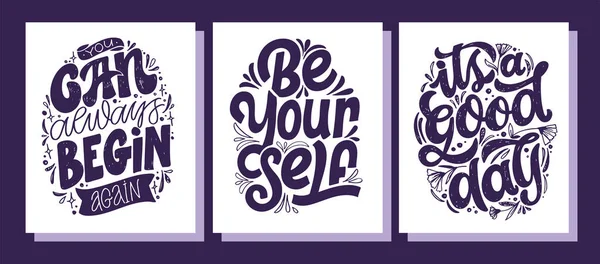 Hayatla ilgili güzel kartpostallar. Poster, tişört tasarımı. 