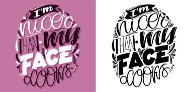 Hayat hakkında kartpostal yollamak. Motivasyon el karalama posteri.