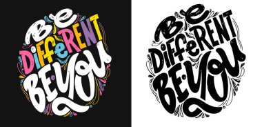 Hayat hakkında kartpostal yollamak. Motivasyon el karalama posteri.