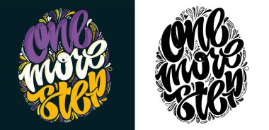 Hayat hakkında kartpostal yollamak. Motivasyon el karalama posteri.