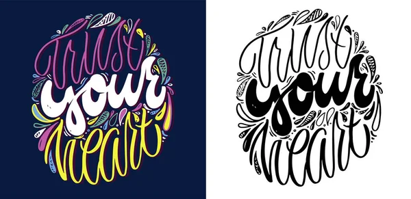 Hayat hakkında kartpostal yollamak. Motivasyon el karalama posteri.