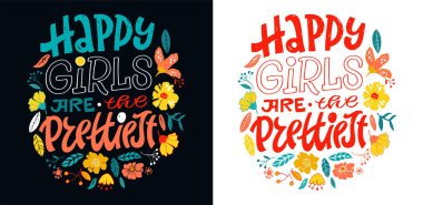 Motivasyon el çizimi kartpostallar. Harf etiketi, tişört tasarımı.