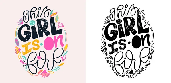 Motivasyon el çizimi kartpostallar. Harf etiketi, tişört tasarımı.