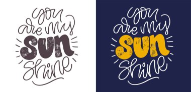 Kartpostal karalamak için güzel el çizimi. Tişört tasarımı için harf tasarımı. 