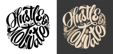 El yazısı karalama kartpostalı. Motivasyon tişört tasarımı Etiketi. 