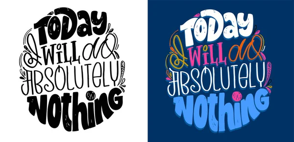 Letteren Met Hand Getekende Doodle Ansichtkaart Motivatie Shirt Design Label — Stockvector