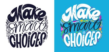 Motivasyon el karalama kartpostalları. Poster sanatı. Tişört tasarımı, afiş şablonu.