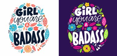 Inspitarion el çizdi hayat hakkında kartpostal. Tişört tasarımı için harf sanatı. Tebrik kartı tasarımı.