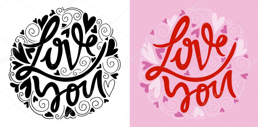 Cute hand drawn motivation lettering phrase postcard. Lettering design fot t-shirt.
