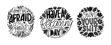 Cute hand drawn doodle lettering motivation phrase postcard. Lettering art banner, t-shirt design. 