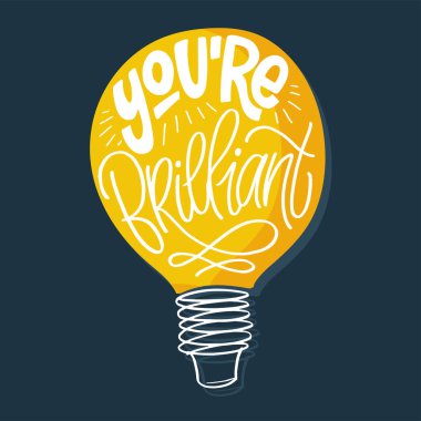 Cute hand drawn doodle lettering motivation phrase postcard. Lettering art banner, t-shirt design. 