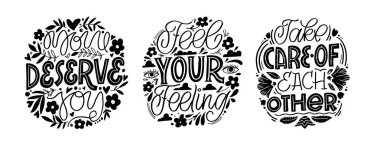 Cute motivation lettering phrase postcard. Lettering banner for t-shirt design. 