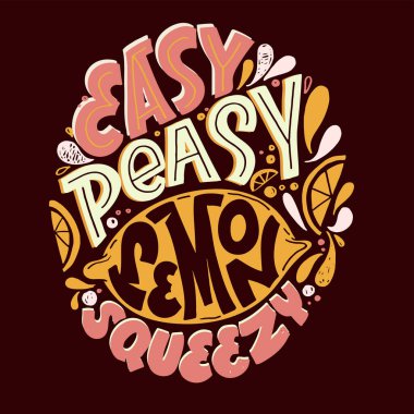 Cute hand drawn lettering label art. Lettering for postcard, banner, t-shirt design template.