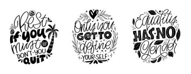Cute hand drawn motivation lettering phrase. Lettering for t-shirt design. 