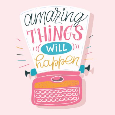 Inspirational lettering quote postcard. Modern calligraphy. Brush painted letters, vector